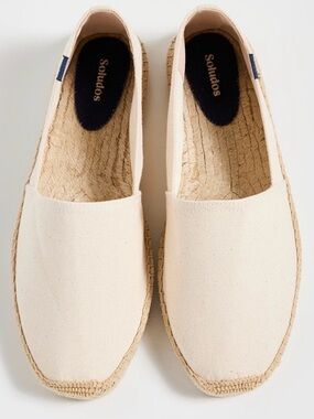 Soludos Cream Canvas Slip-On Espadrilles